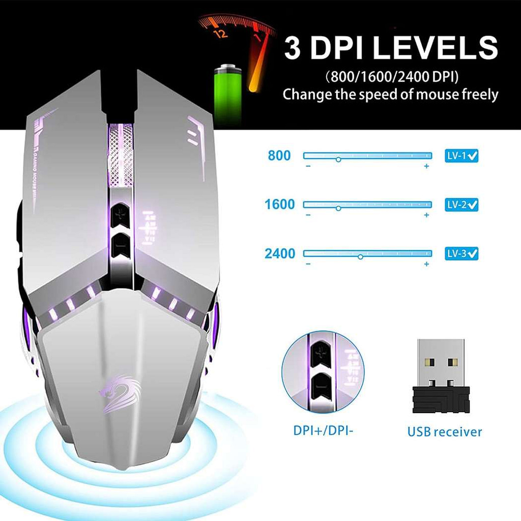 TENMOS T12 Wireless Gaming Mouse 