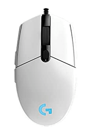 The Logitech G102 Light Sync White Gaming Mouse